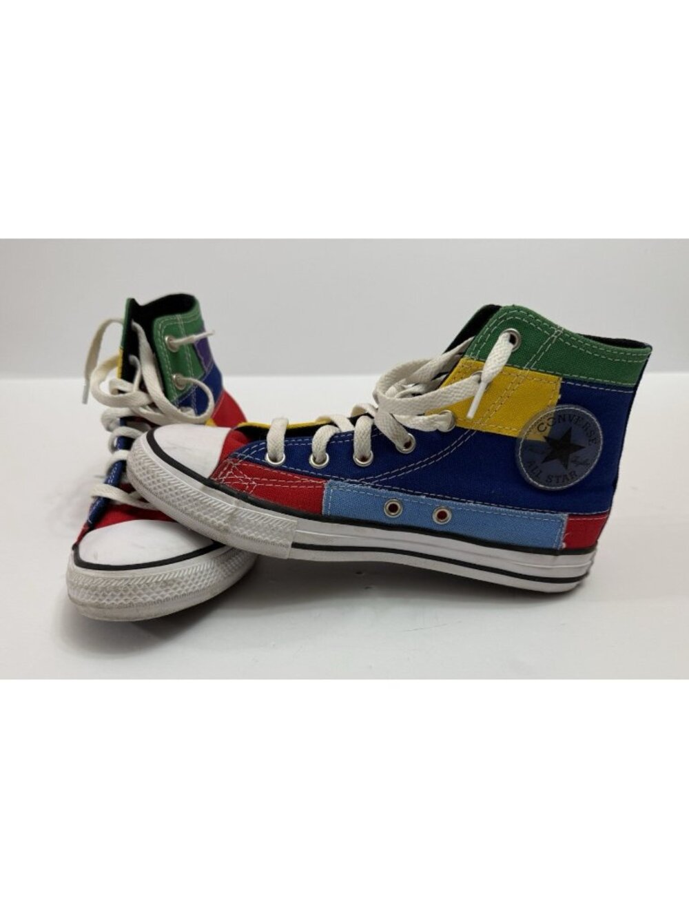Converse Chuck Taylor All Star Hi Top Sneaker Colorful Patchwork Youth Size 3